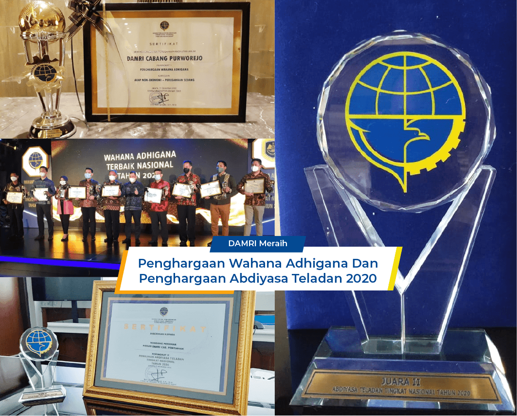 DAMRI Raih Penghargaan Wahana Adhigana Dan Penghargaan Abdiy